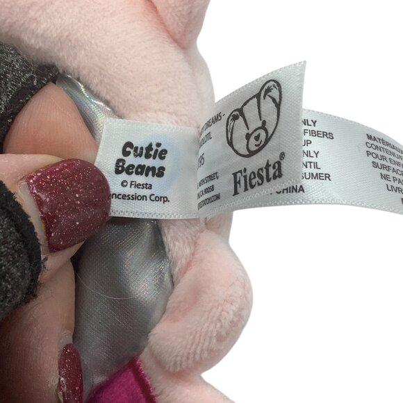 Fiesta Cutie Beans Candy Dreams Axolotl Plush Zip Coin Purse Backpack Clip - Picture 4 of 6